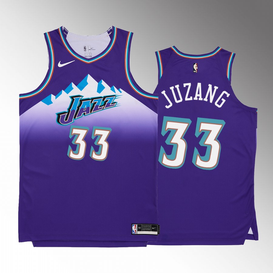 Utah Jazz Johnny Juzang Hardwood Classics Purple #33 Jersey
