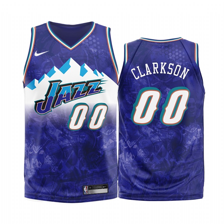 Utah Jazz Jordan Clarkson #00 Purple Fashion Edition Jersey