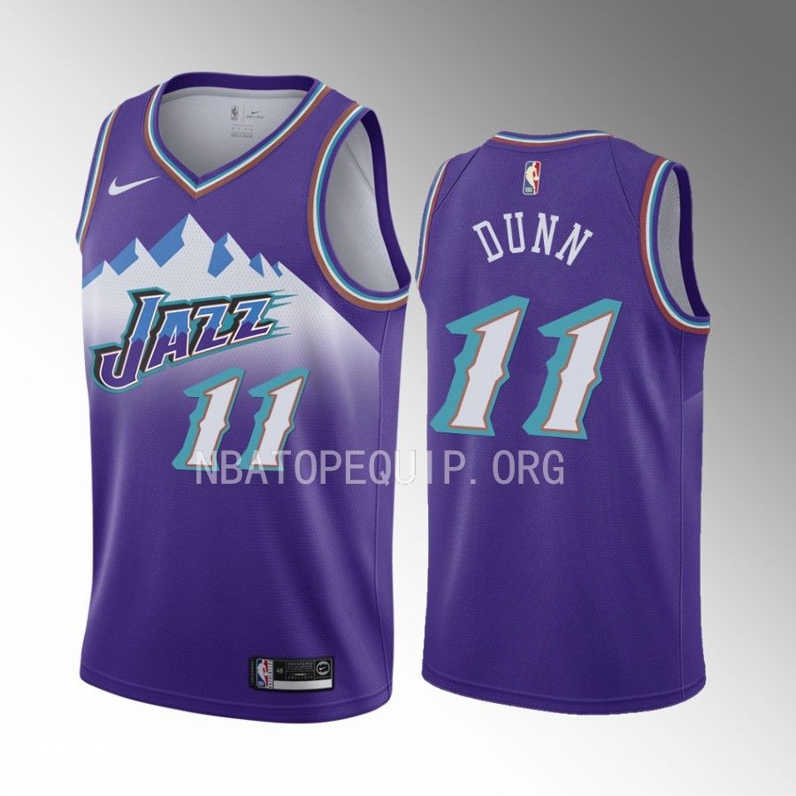 Utah Jazz Kris Dunn Classic Edition Purple #11 Jersey Swingman