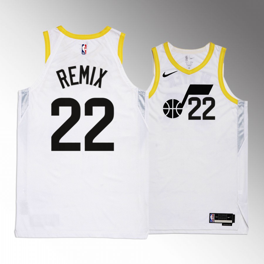 Utah Jazz Remix White #22 Association Edition Jersey Yth