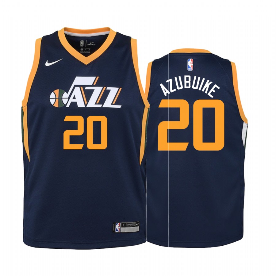 Utah Jazz Udoka Azubuike  Icon Navy Youth Jersey - Draft