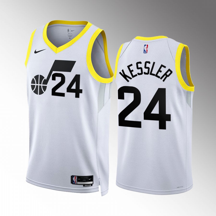 Utah Jazz Walker Kessler Association Edition White #24 Jersey