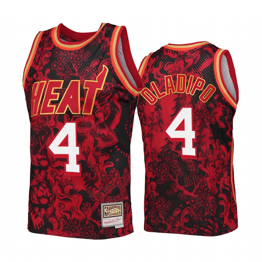 Victor Oladipo Lunar New Year Miami Heat Red Jersey Mitchell Ness