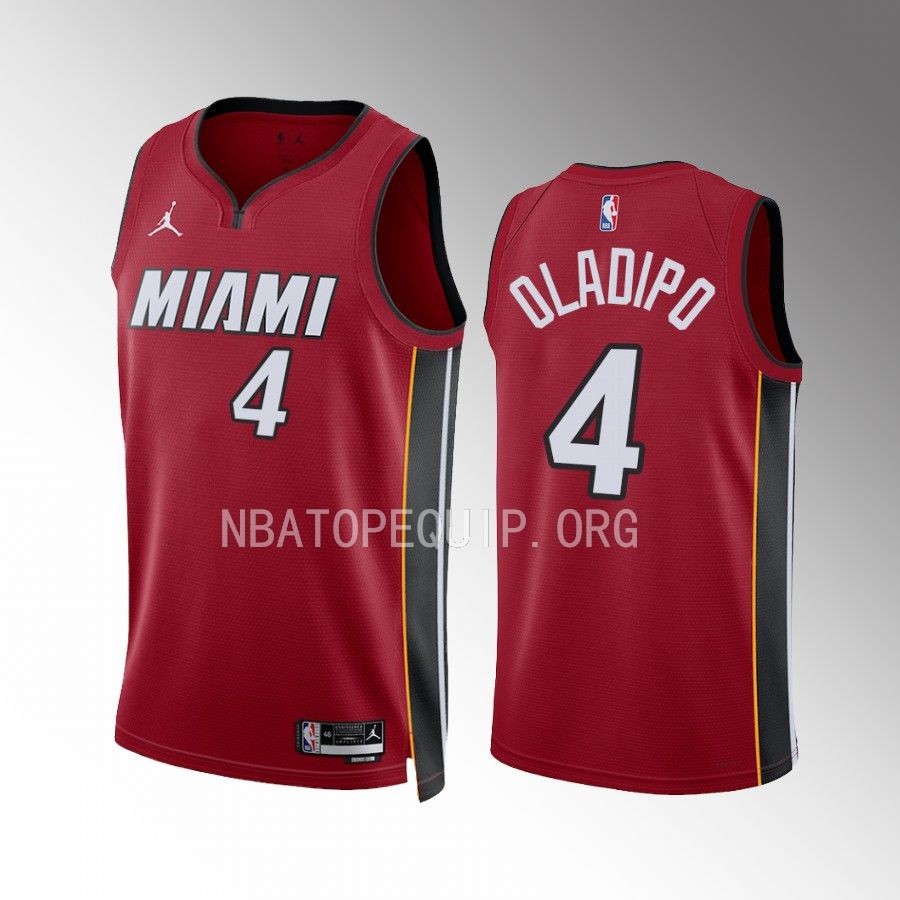 Victor Oladipo Miami Heat #4 Red Jersey Statement Edition Swingman