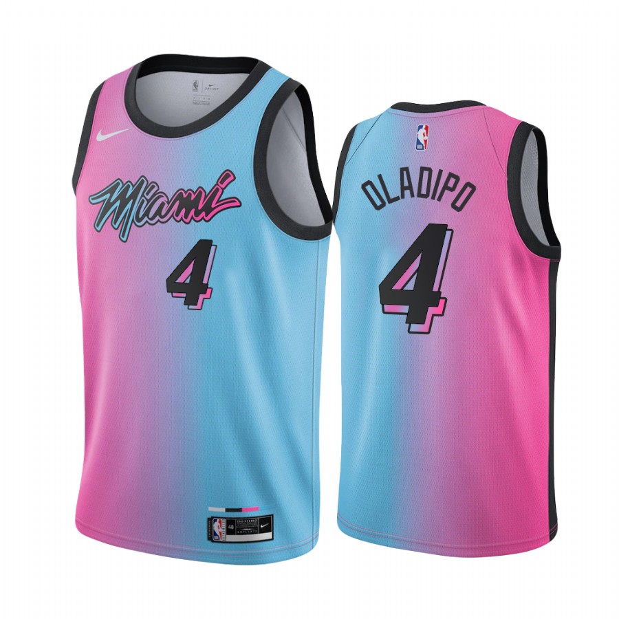 Victor Oladipo Miami Heat Blue Pink City Edition  Trade Jersey