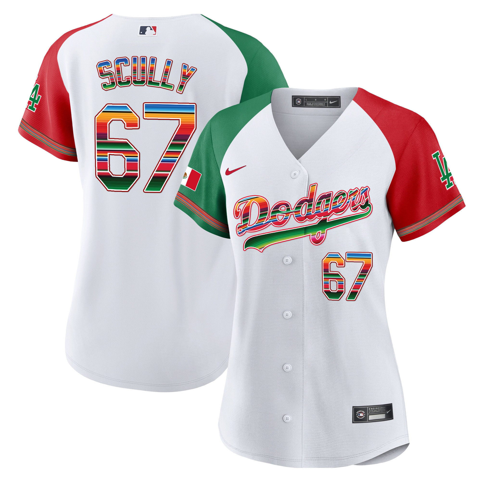 Vin Scully Women's Los Angeles Dodgers Mexico Baseball Limited Alternate Jersey
