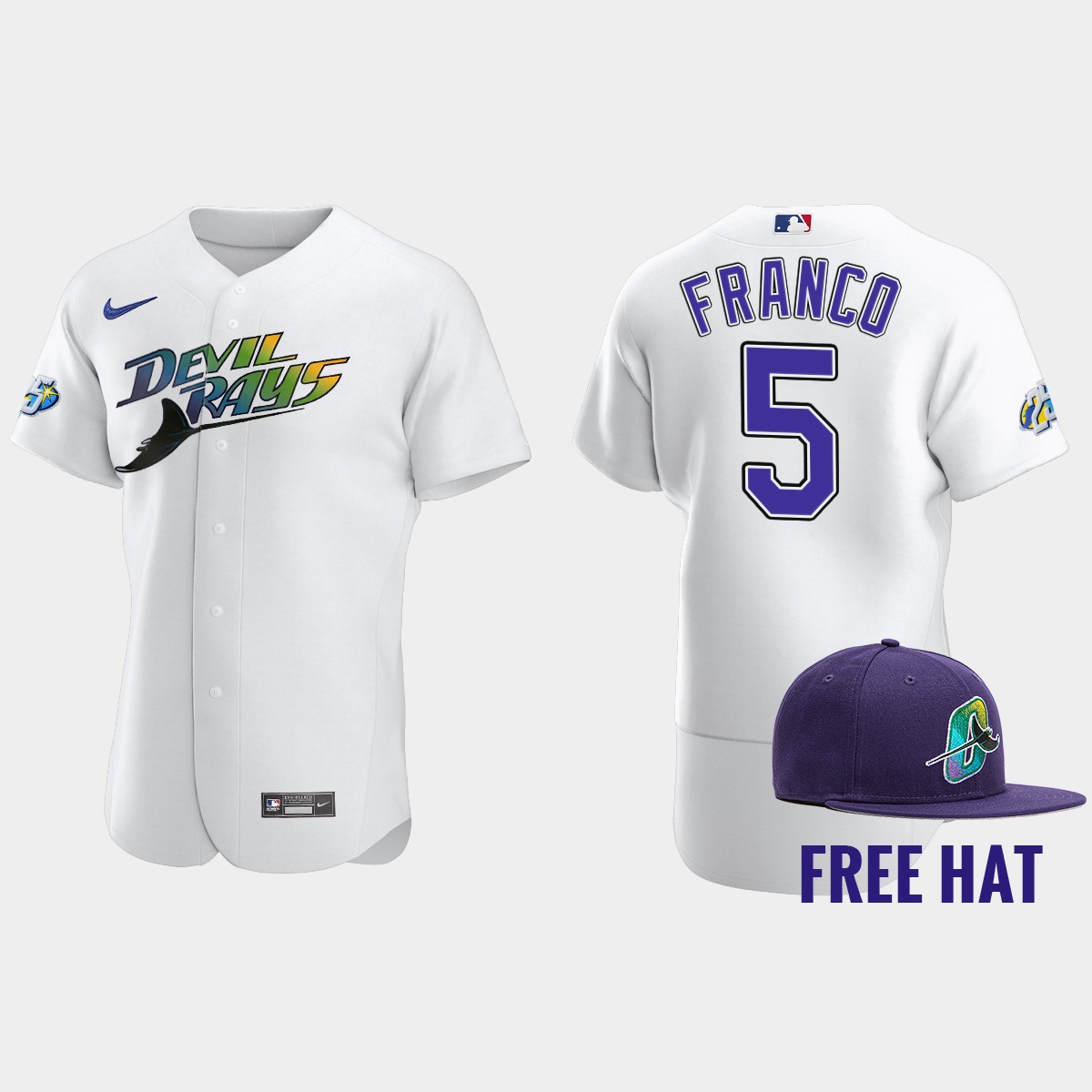 Wander Franco Tampa Bay Rays 25th Anniversary Jersey - White