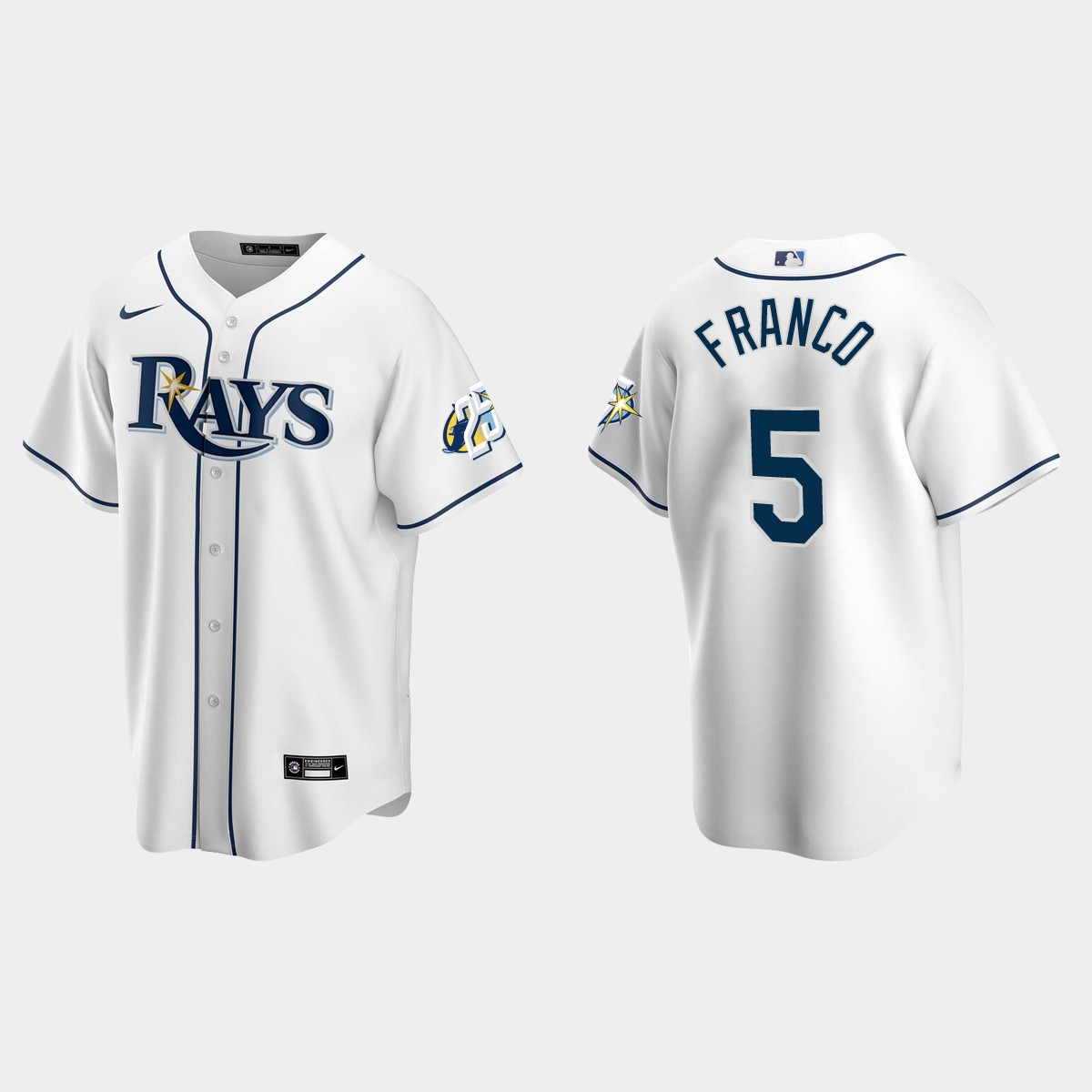 Wander Franco Tampa Bay Rays 25th Anniversary Jersey - White