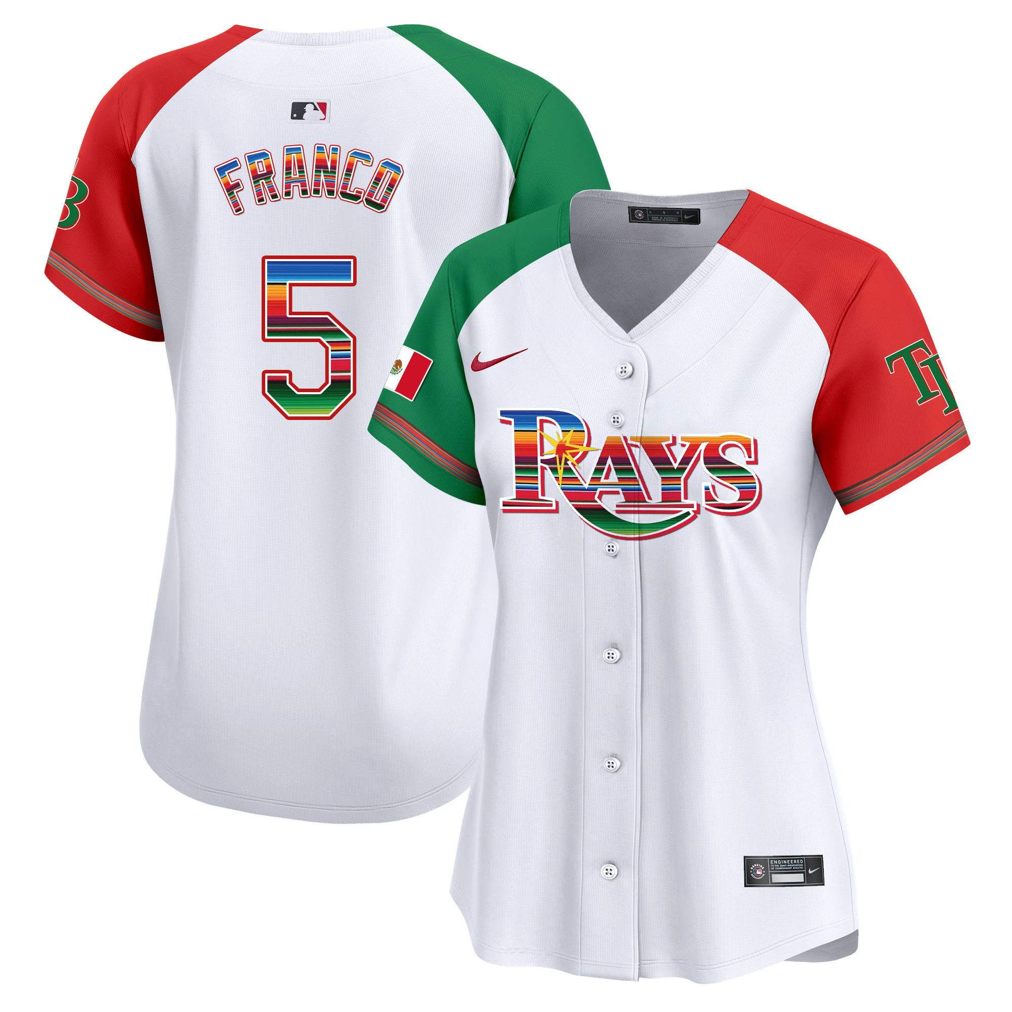 Wander Franco Women's Tampa Bay Rays Mexico Vapor Premier Limited Alternate Jersey