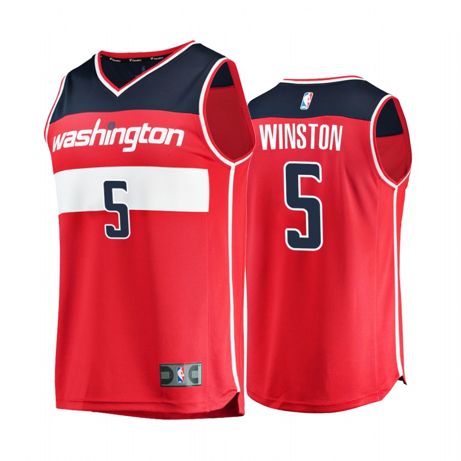 Washington Wizards #5 Cassius Winston Jersey  Red Draft