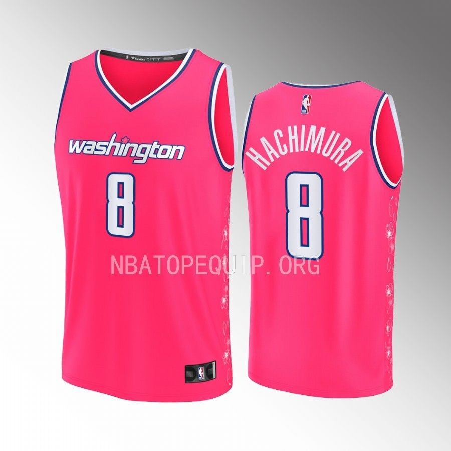 Washington Wizards #8 Rui Hachimura City Edition Jersey Fastbreak Pink