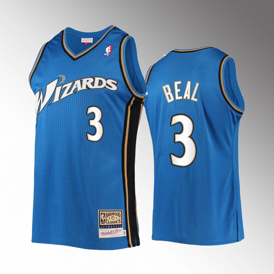Washington Wizards Bradley Beal Blue Hardwood Classics Men Jersey