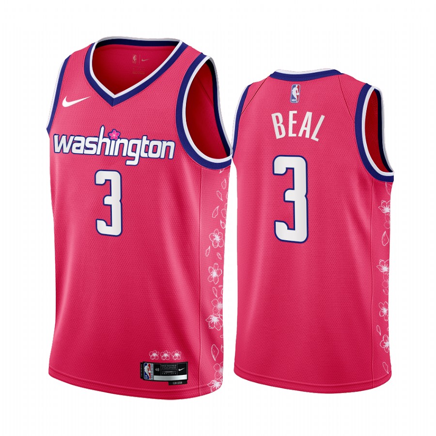Washington Wizards Bradley Beal Cherry Blossom City Pink Jersey #3 Limited Edition