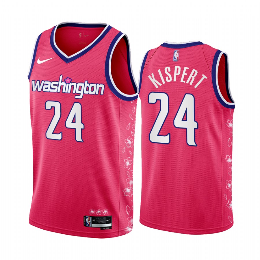 Washington Wizards Corey Kispert Cherry Blossom City Pink Jersey #24 Limited Edition