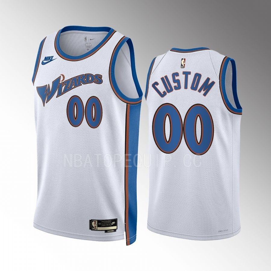Washington Wizards Custom 00 Classic Edition White Jersey Swingman