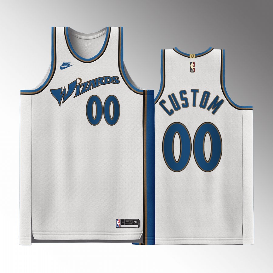 Washington Wizards Custom #00 Classic Edition White Jersey