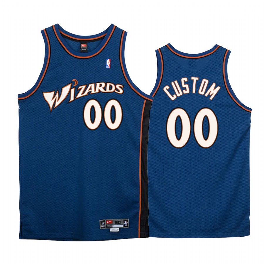Washington Wizards Custom #00 Navy Hardwood Classics 2002-03 Jersey