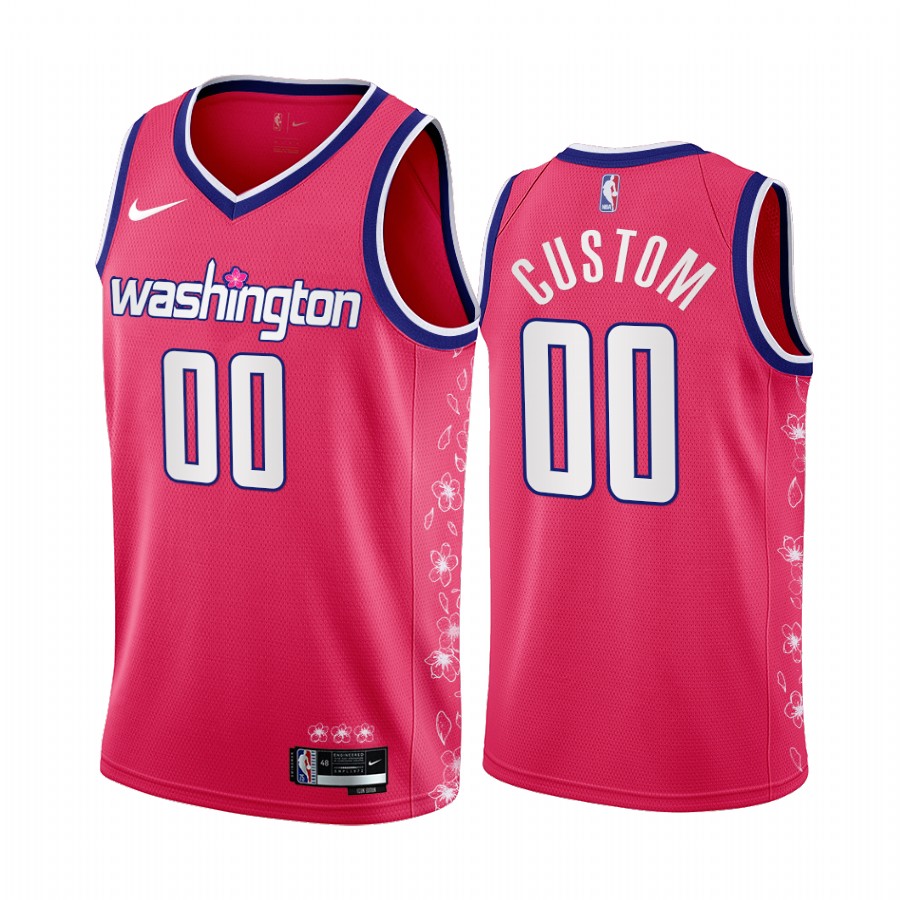 Washington Wizards Custom Cherry Blossom City Pink Jersey #00 Limited Edition