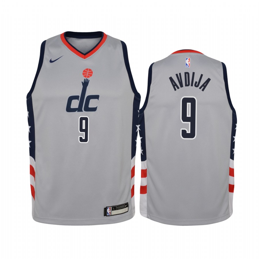 Washington Wizards Deni Avdija  City Gray Youth Jersey - #9
