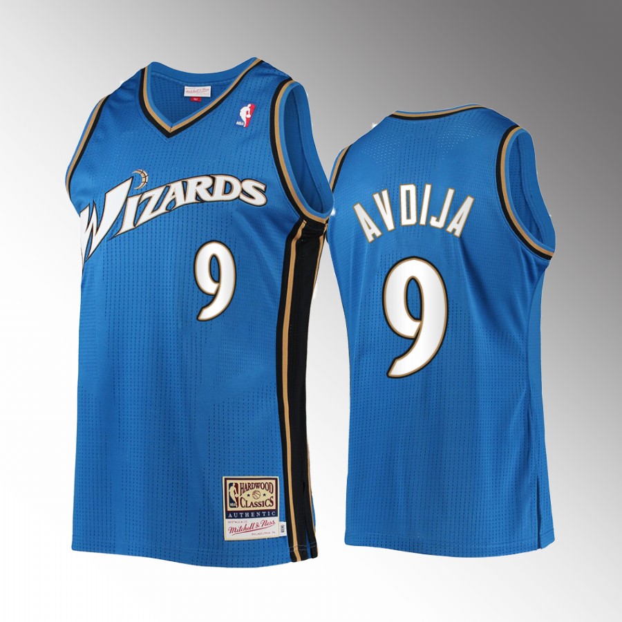 Washington Wizards Deni Avdija Blue Hardwood Classics Men Jersey