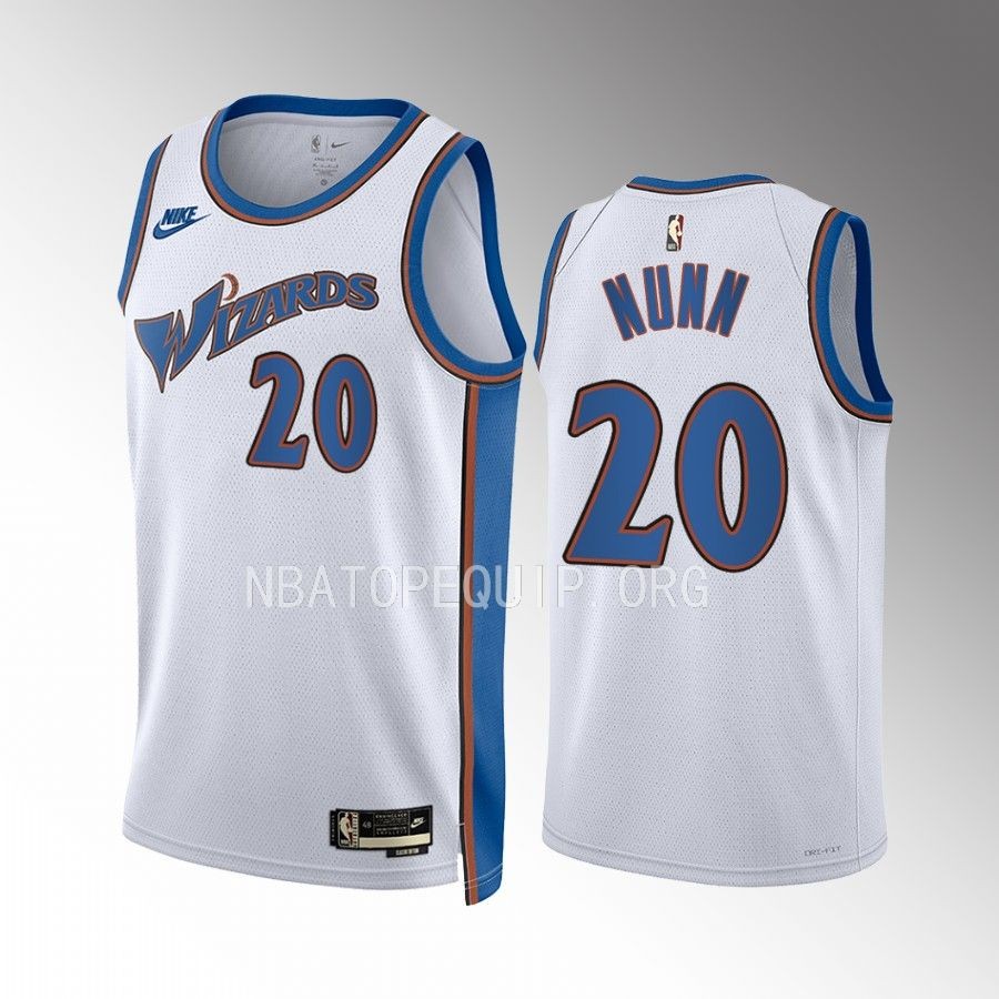 Washington Wizards Kendrick Nunn Classic Edition White #20 Jersey Swingman