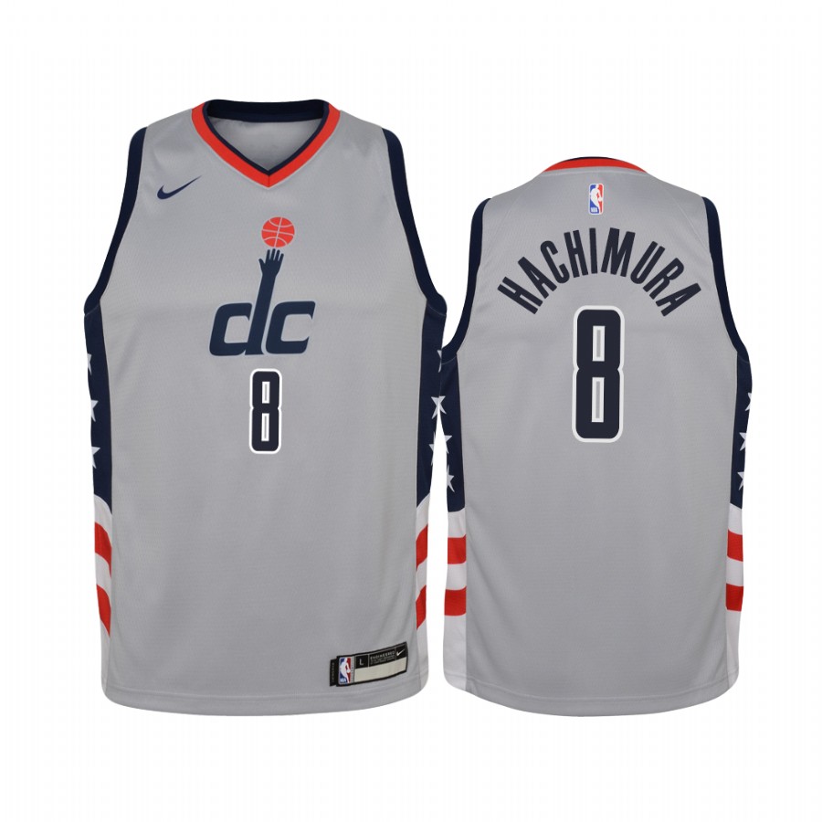 Washington Wizards Rui Hachimura  City Gray Youth Jersey - #8