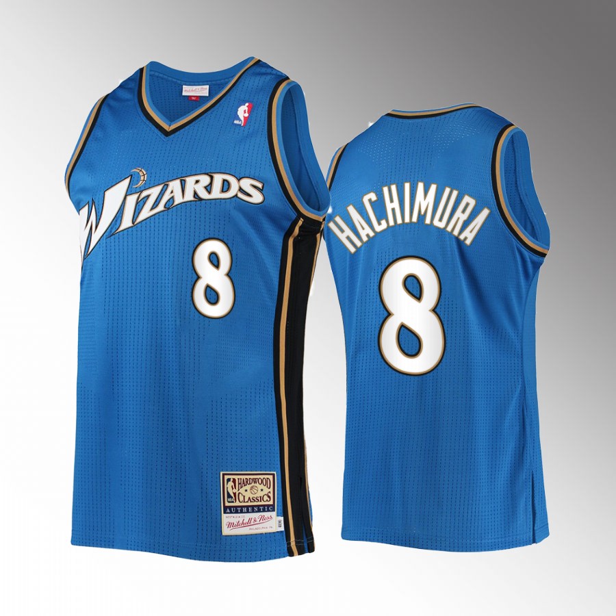 Washington Wizards Rui Hachimura Blue Hardwood Classics Men Jersey