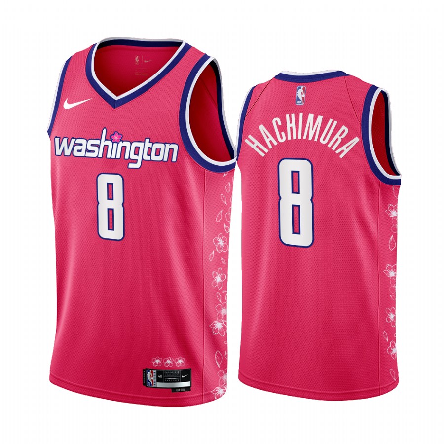 Washington Wizards Rui Hachimura Cherry Blossom City Pink Jersey #8 Limited Edition