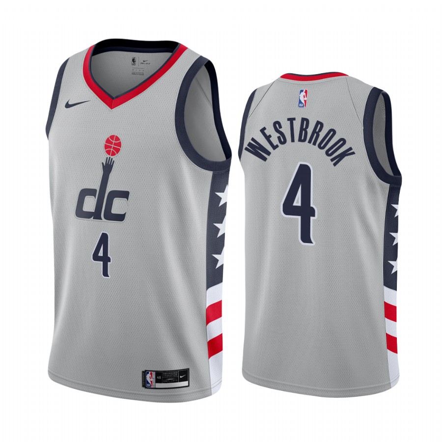 Washington Wizards Russell Westbrook #4 Gray  City Edition Jersey
