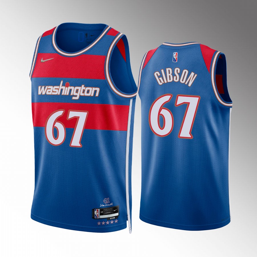 Washington Wizards Taj Gibson #67 City Edition Navy Jersey 75th Diamond