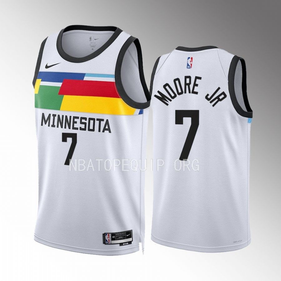 Wendell Moore Jr. Minnesota Timberwolves City Edition White #7 Jersey Swingman