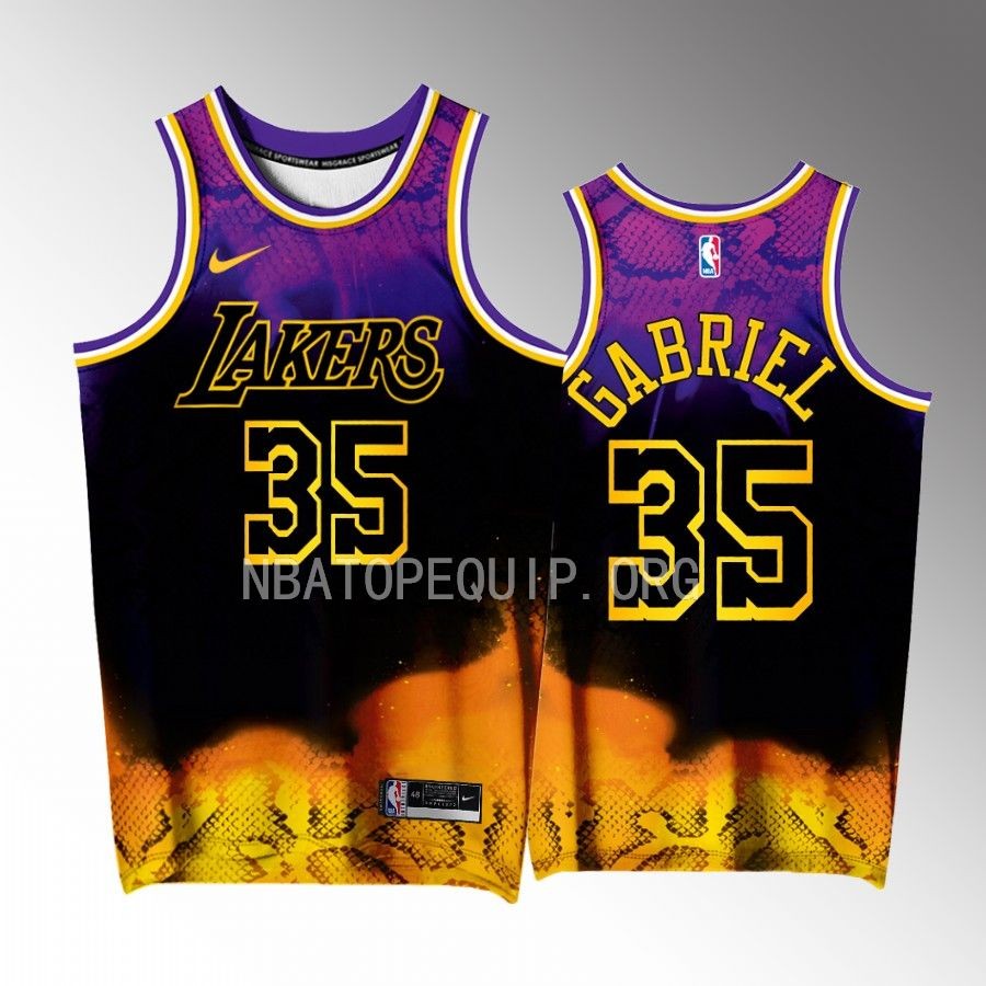 Wenyen Gabriel Los Angeles Lakers Black #35 Jersey Mamba Special Edition