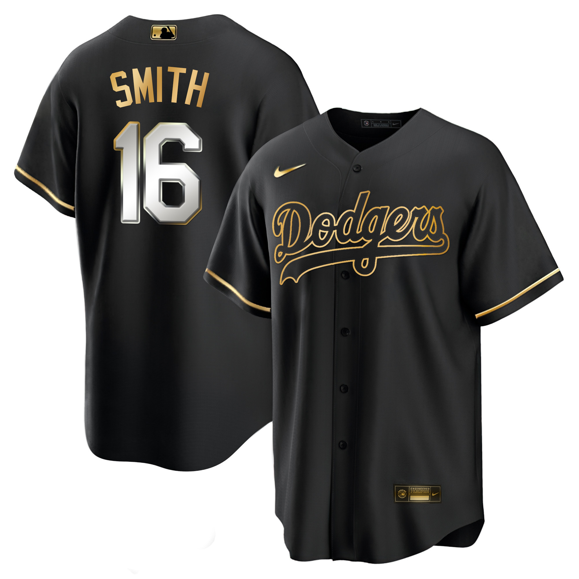 Will Smith Men's Los Angeles Dodgers Black Limited & Gold Cool Black Limited Jersey