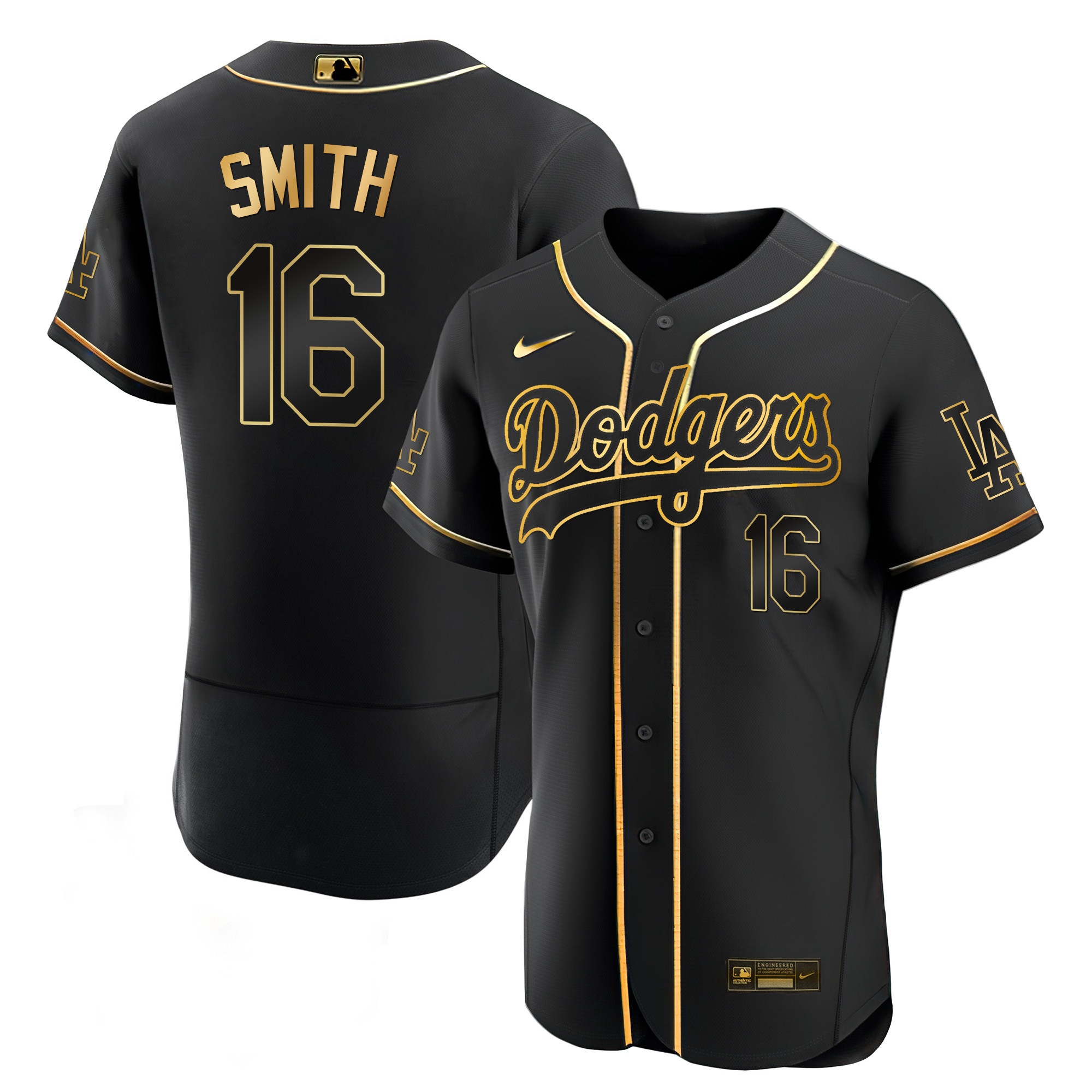 Will Smith Men's Los Angeles Dodgers Black Limited & Gold Flex Black Gold Jersey