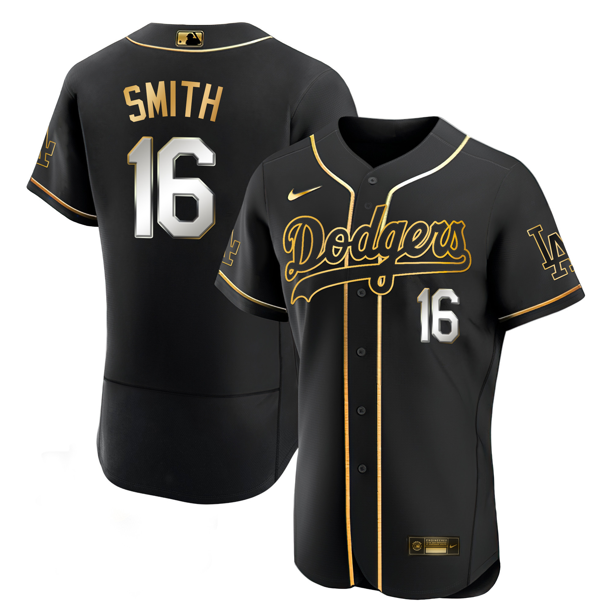 Will Smith Men's Los Angeles Dodgers Black Limited & Gold Flex Black Limited Jersey