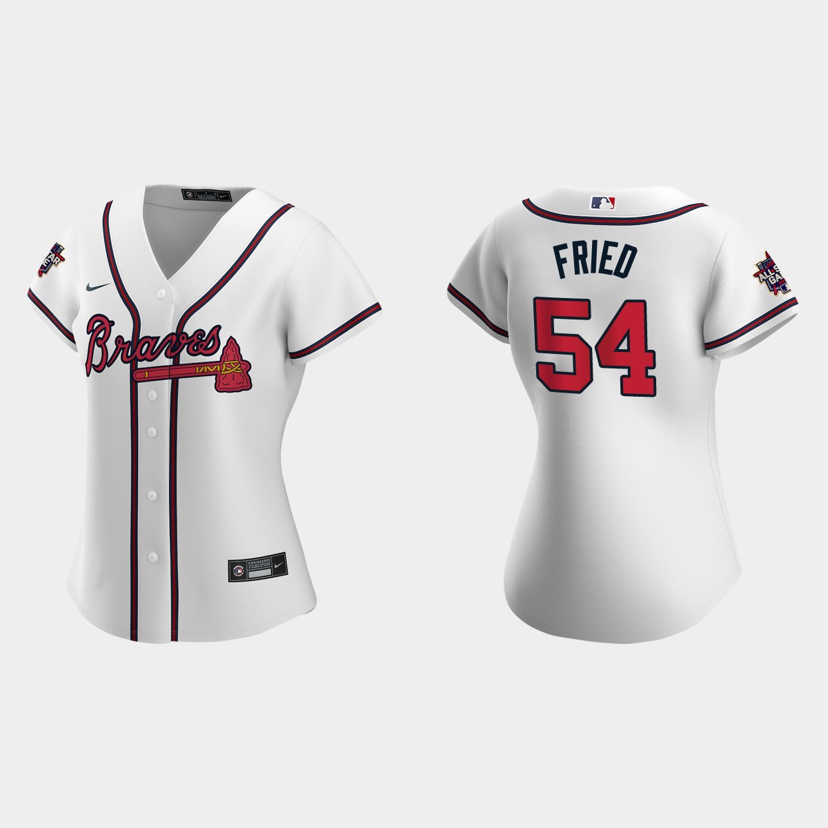 Women Atlanta Braves Max Fried White All-Star Game Jersey