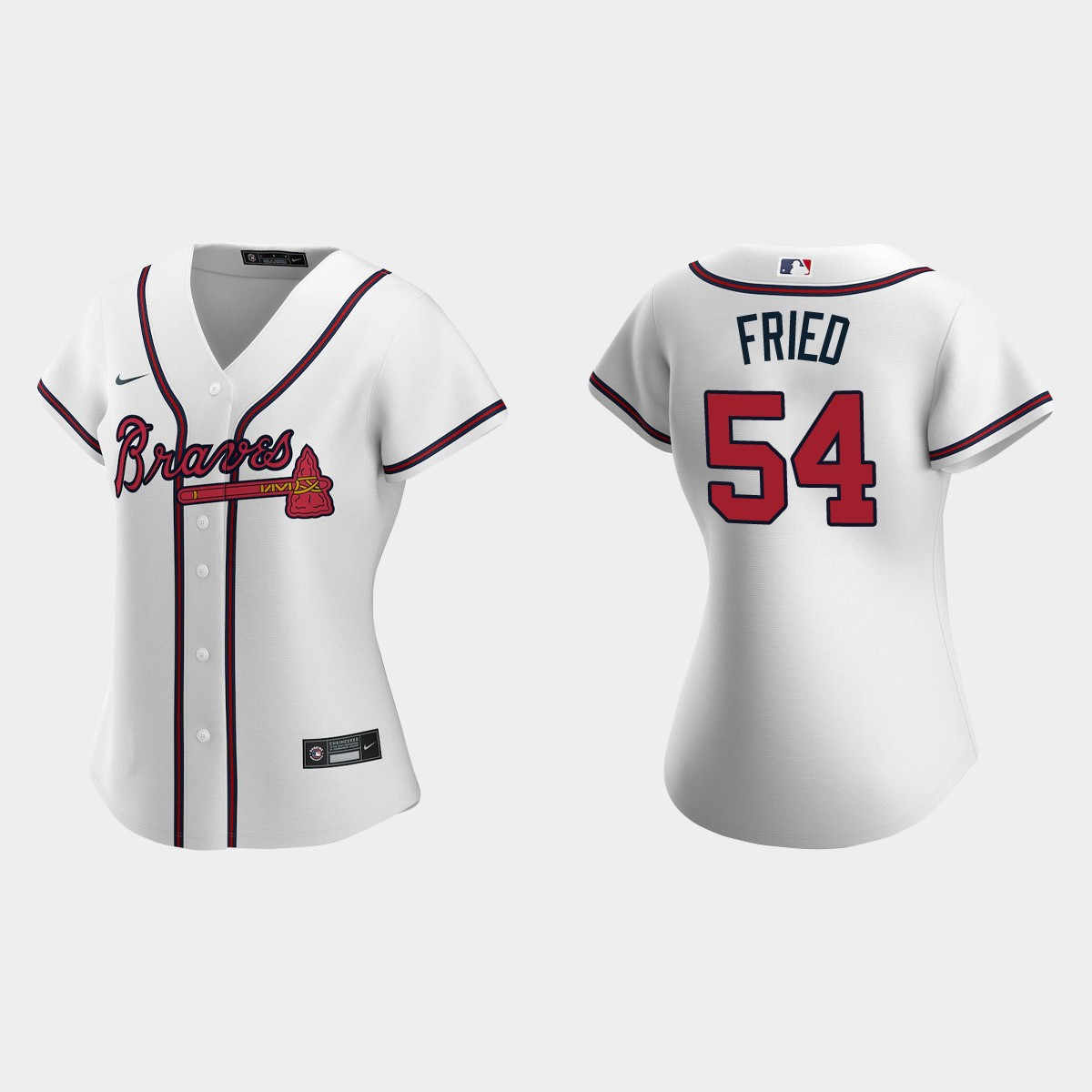 Women Atlanta Braves Max Fried White Jersey