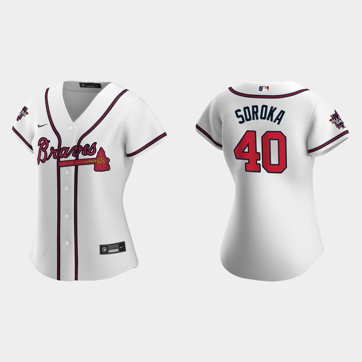 Women Atlanta Braves Mike Soroka White All-Star Game Jersey