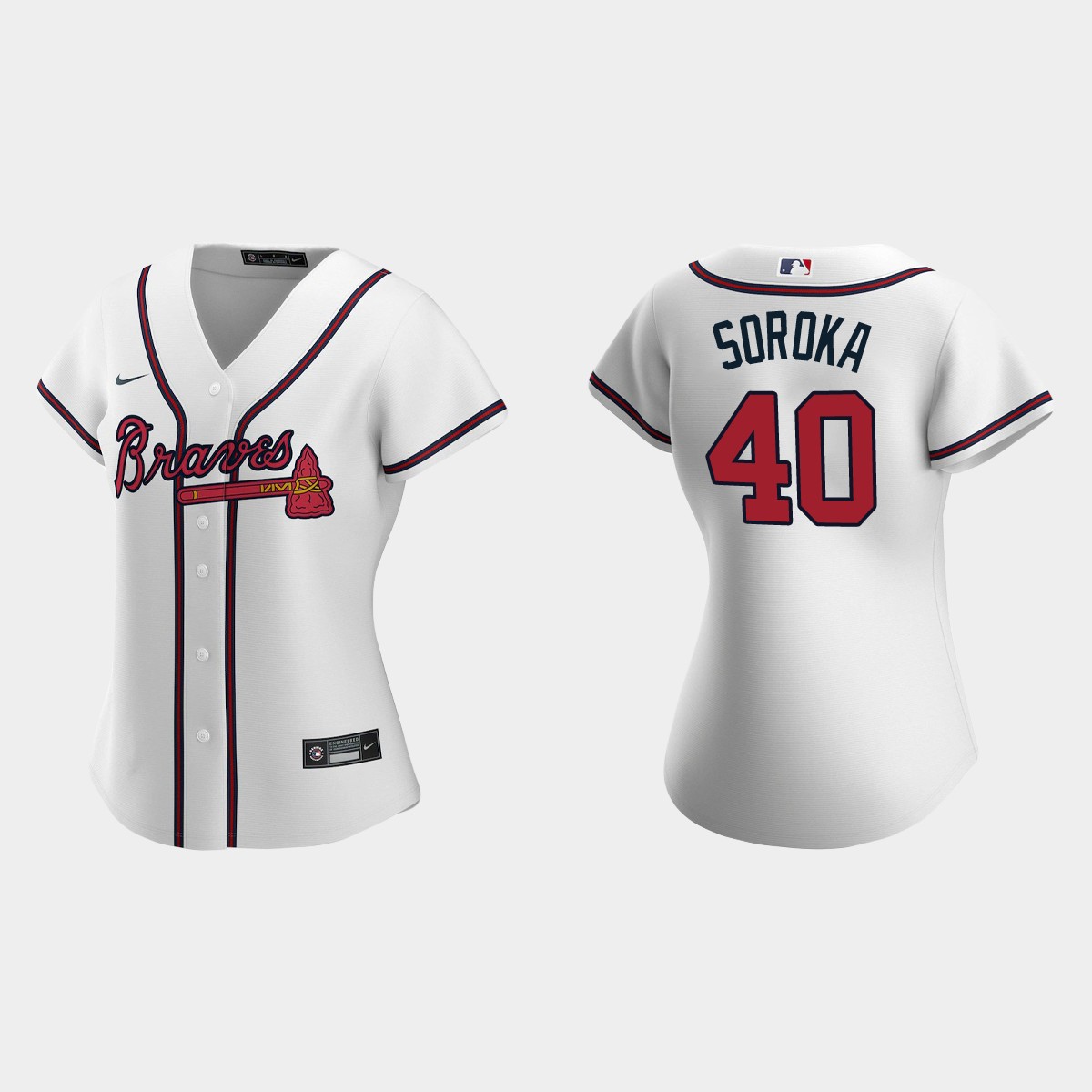 Women Atlanta Braves Mike Soroka White Jersey