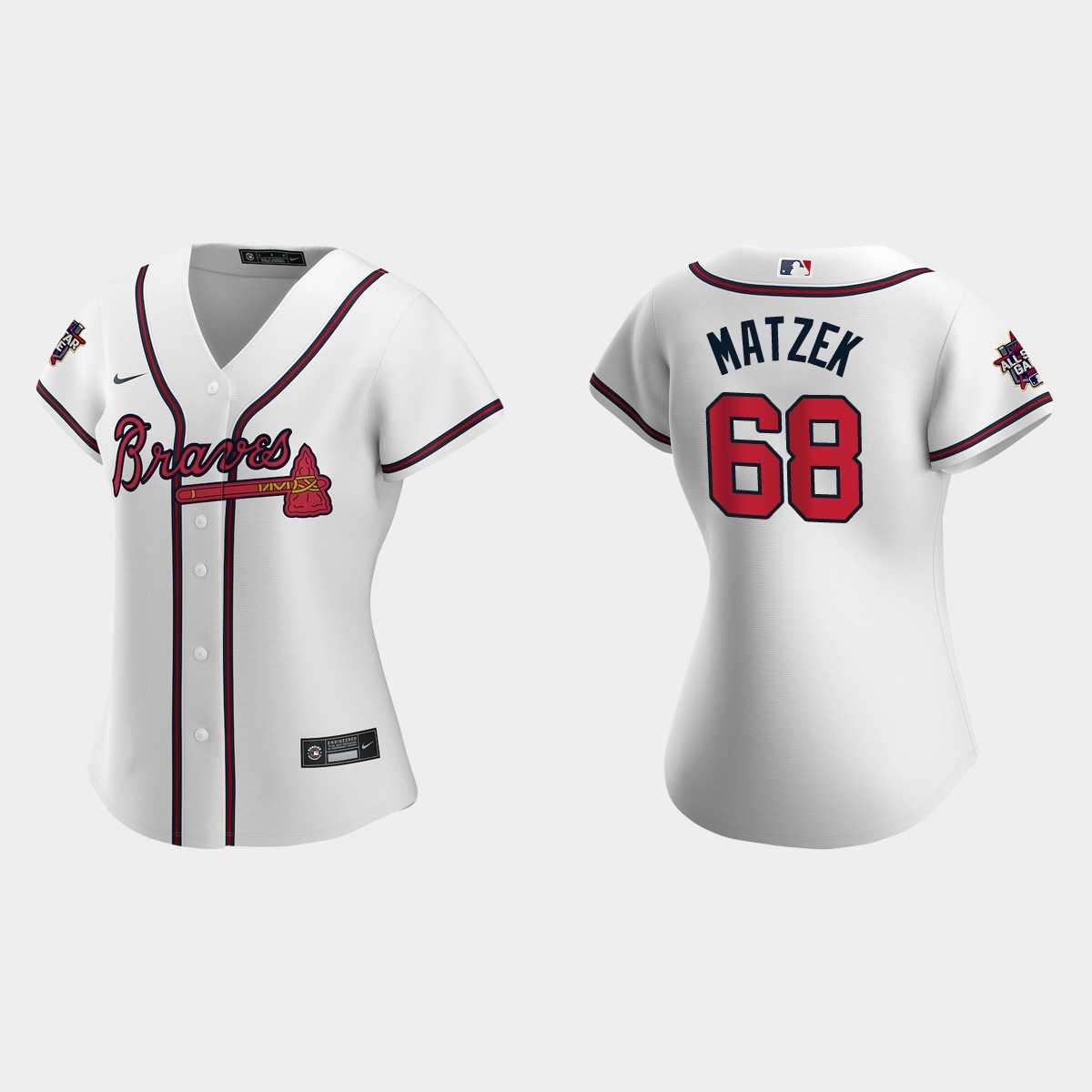 Women Atlanta Braves Tyler Matzek White All-Star Game Jersey