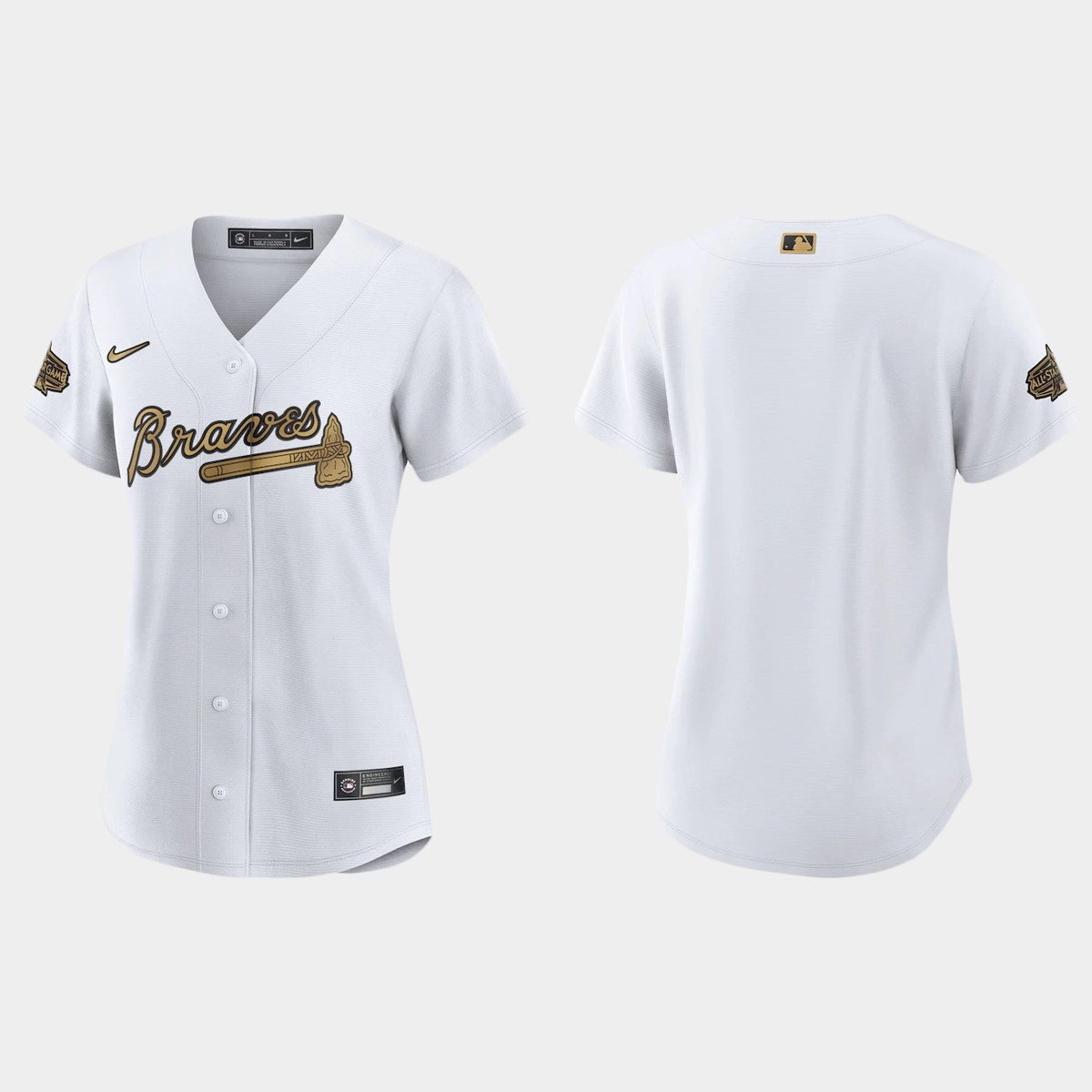 Women Atlanta Braves White All-Star Game Jersey