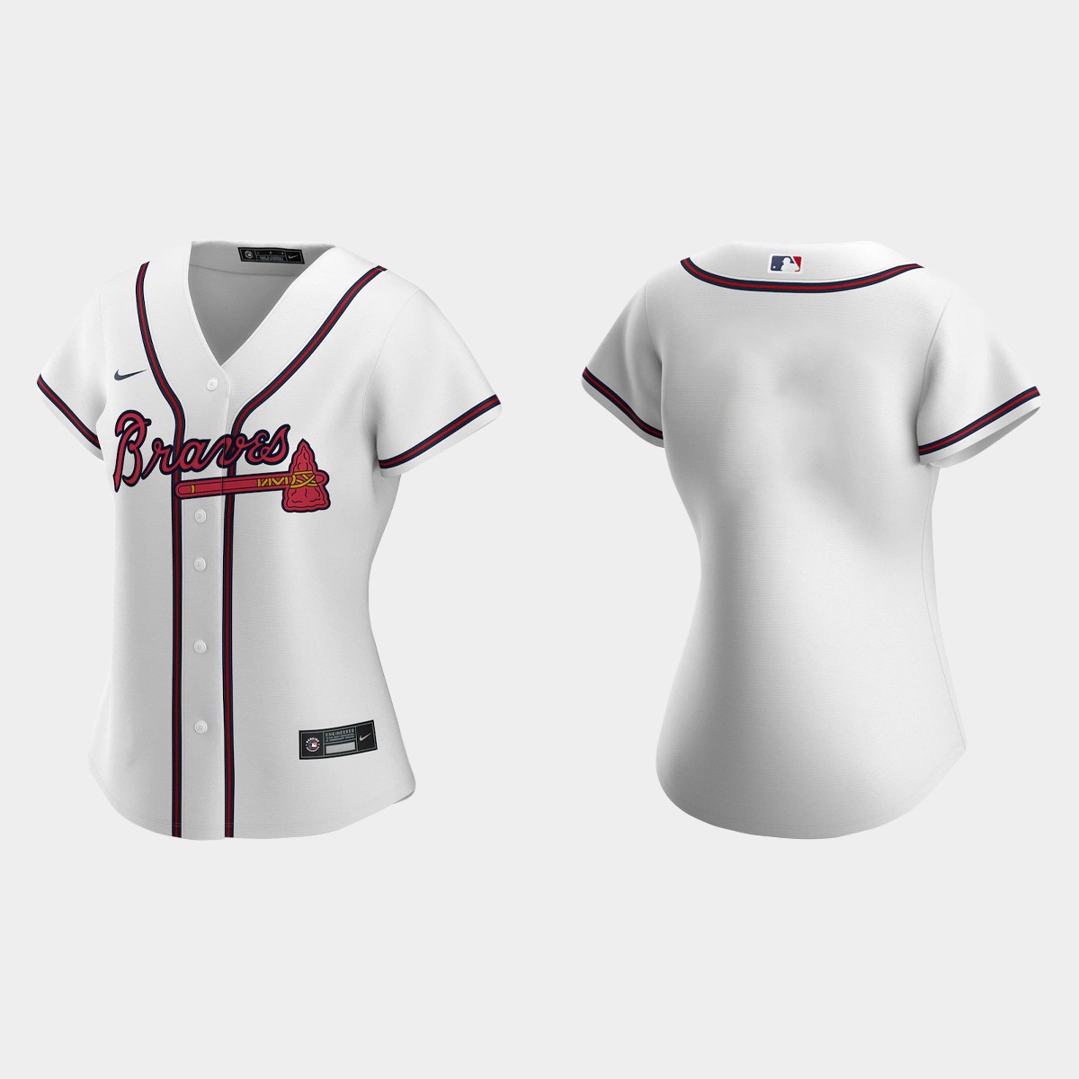 Women Atlanta Braves White Jersey