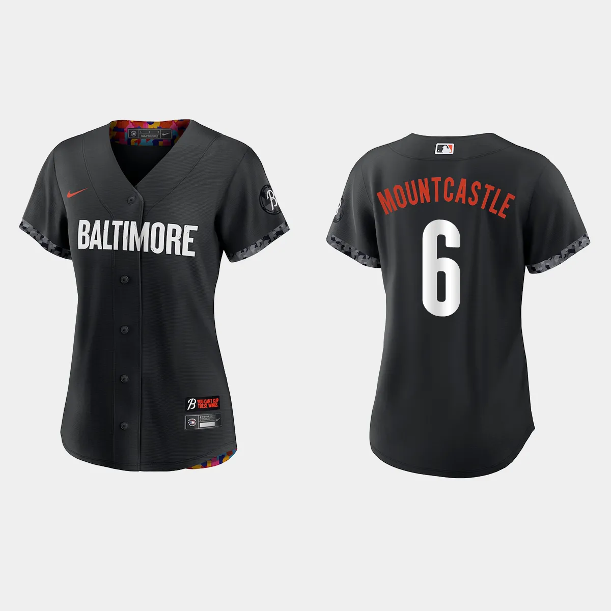 Women Baltimore Orioles Ryan Mountcastle Black City Connect Jersey