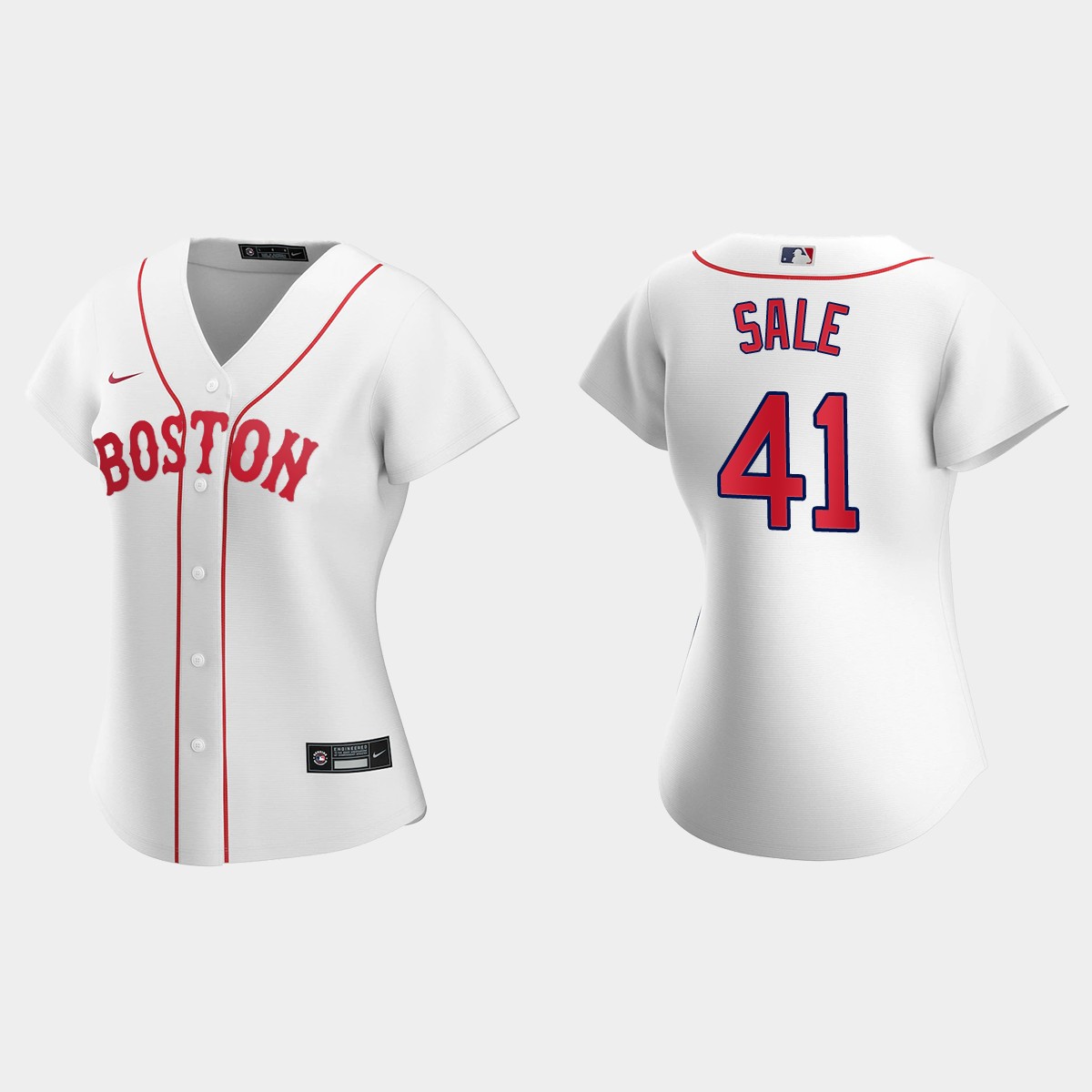 Women Boston Red Sox Chris Sale White Patriots' Day Jersey