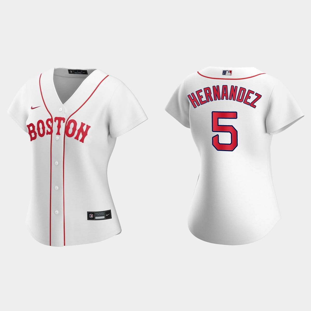 Women Boston Red Sox Enrique Hernandez White Patriots' Day Jersey