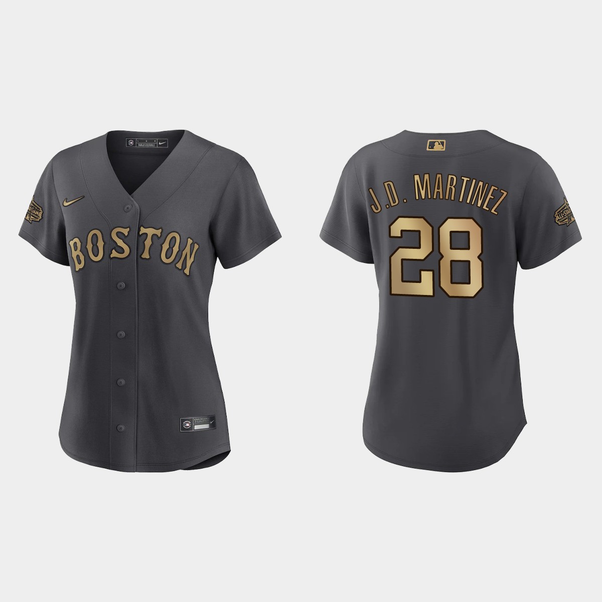Women Boston Red Sox J.D. Martinez Charcoal All-Star Game Jersey