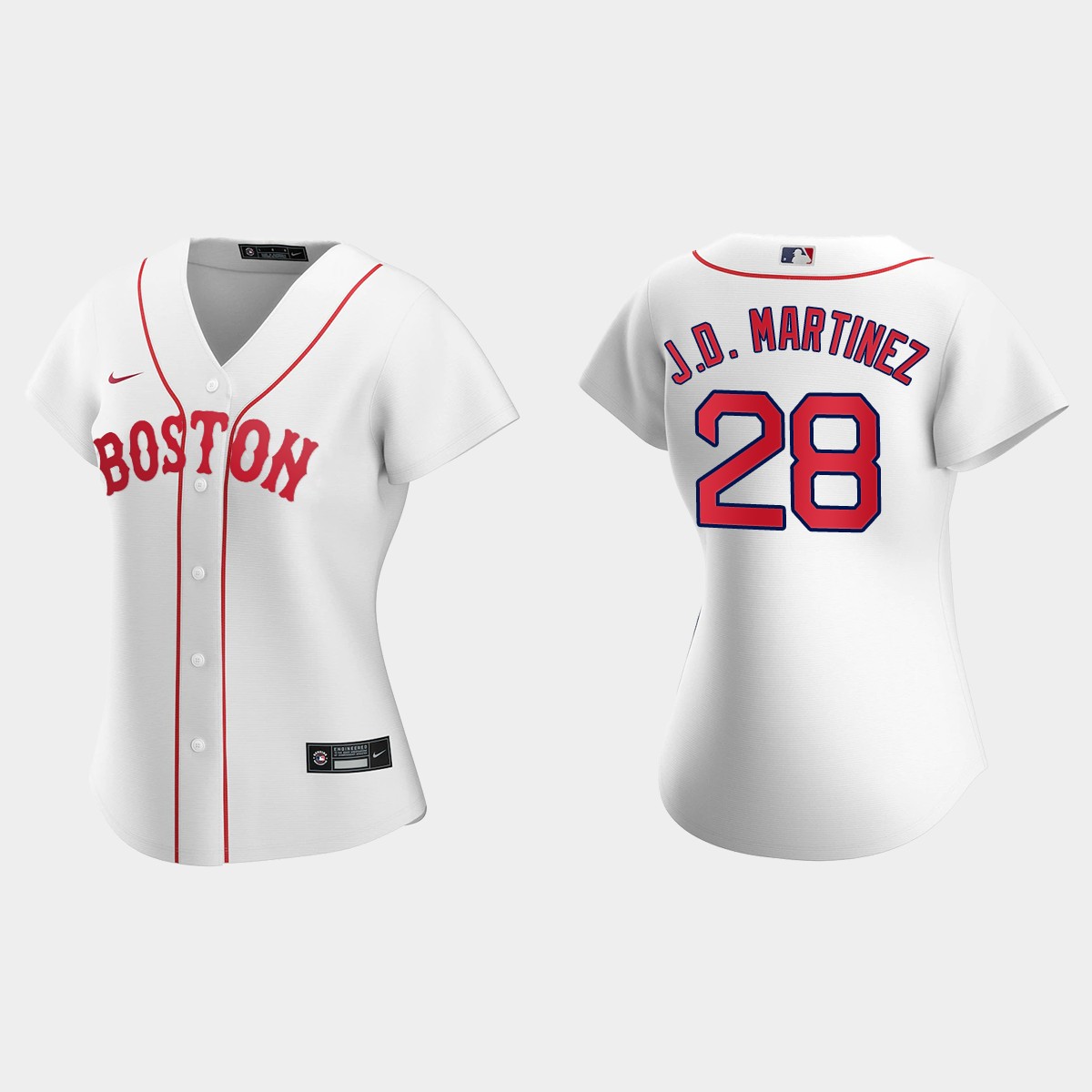 Women Boston Red Sox J.D. Martinez White Patriots' Day Jersey