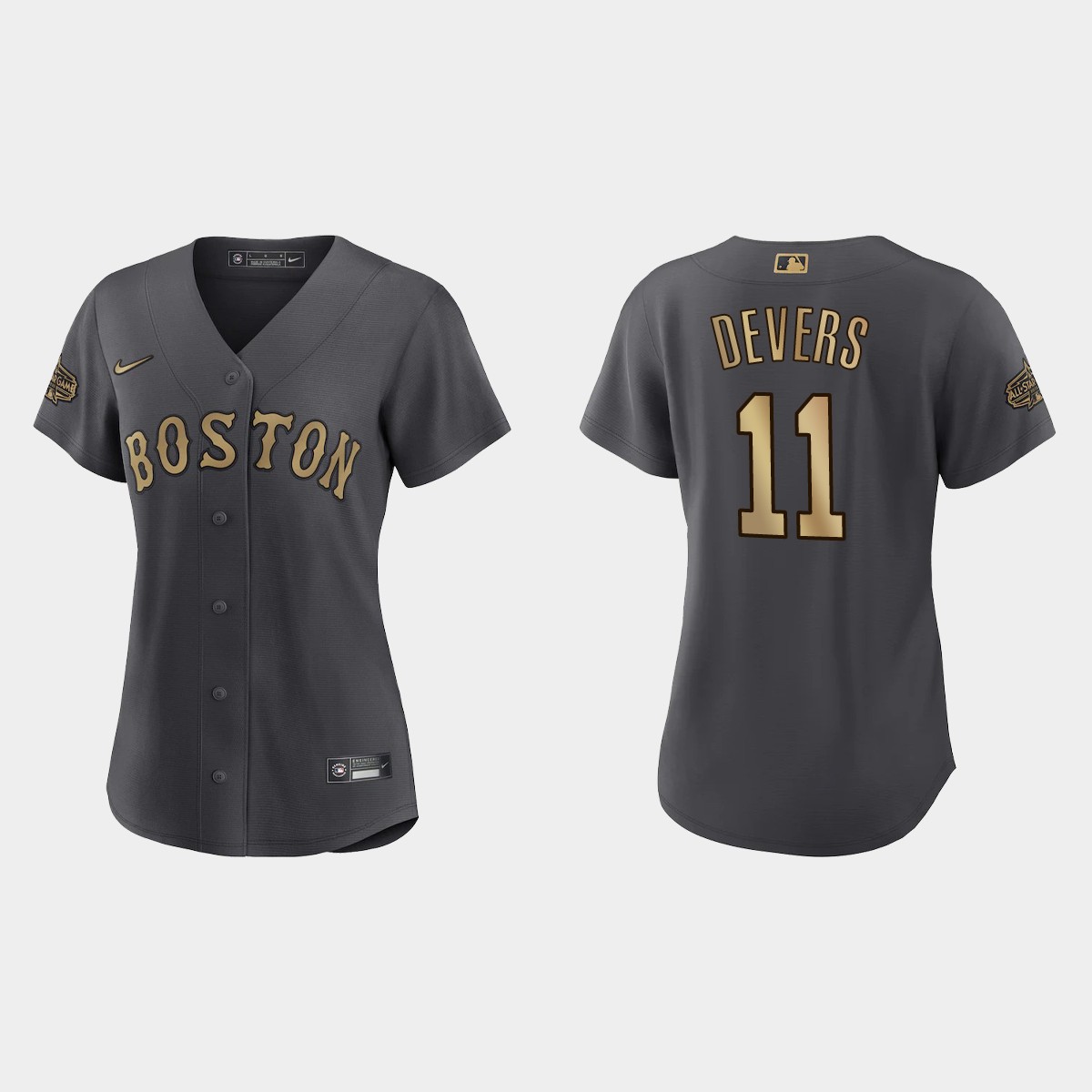 Women Boston Red Sox Rafael Devers Charcoal All-Star Game Jersey