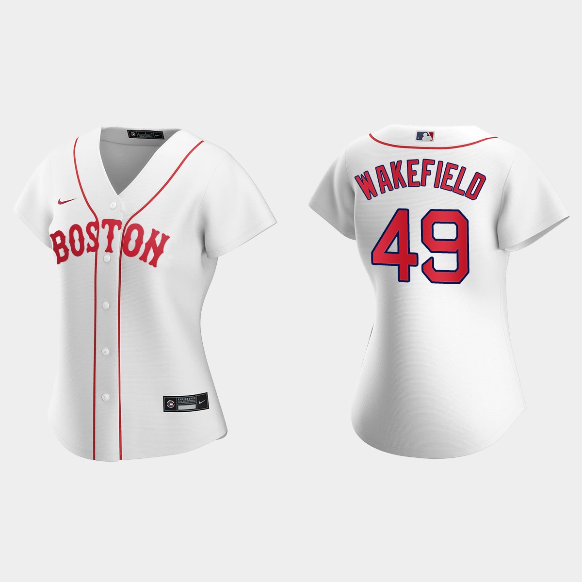 Women Boston Red Sox Tim Wakefield White Patriots' Day Jersey