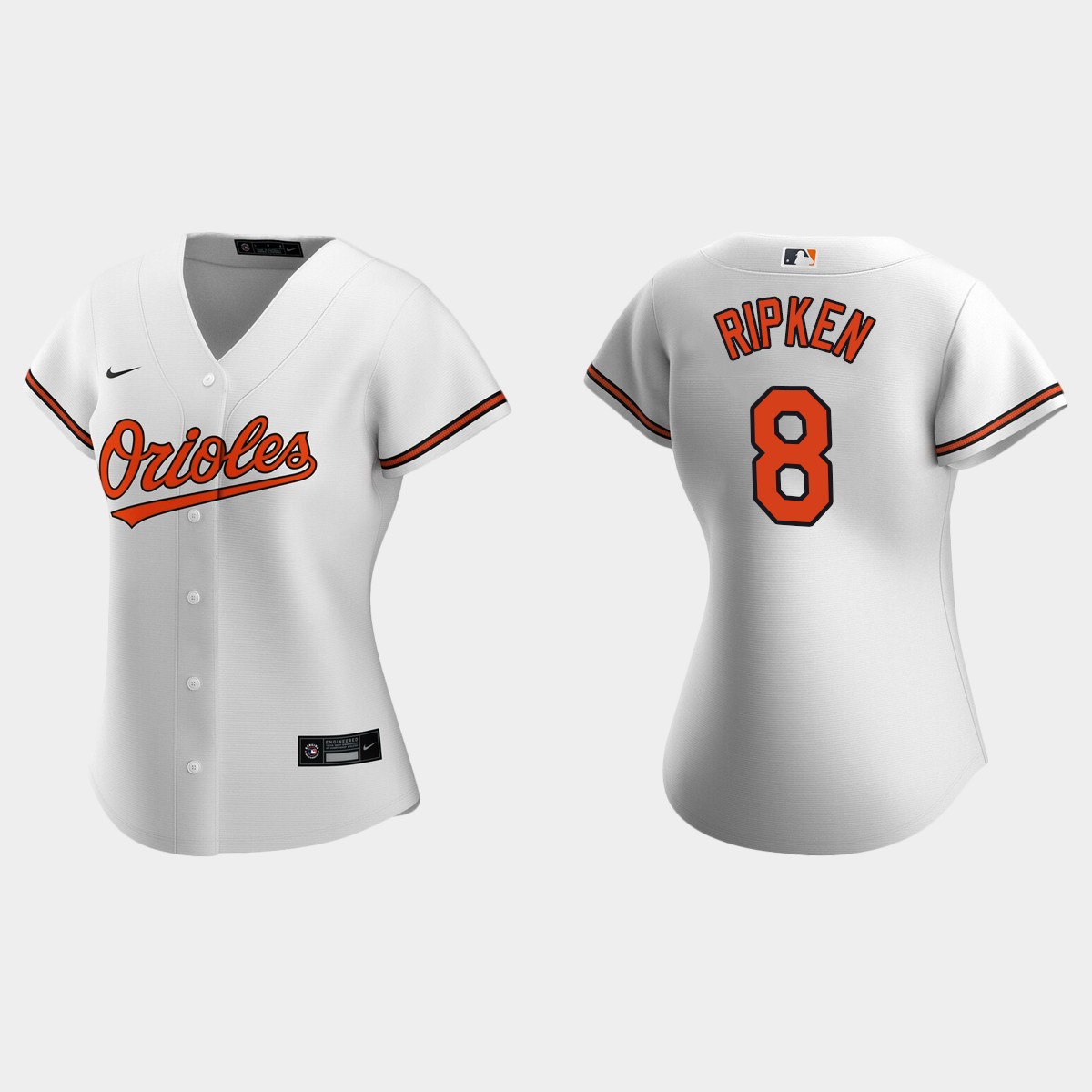 Women Cal Ripken Jr. #8 Baltimore Orioles Home Jersey - White